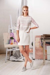 White skirt and Blouse