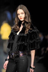 Black Colored short fur for woman