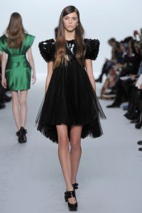Dice Kayek Spring Summer 2015 Couture Black Mini Dress Tulle
