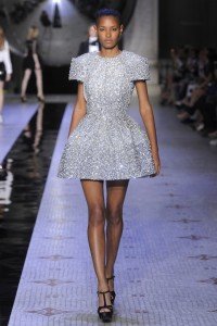 Dice Kayek Autumn Winter bright mini dress with stones