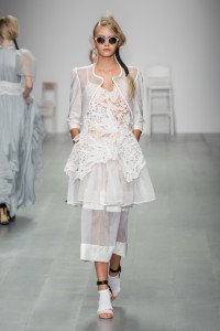 Ruched white cream long dress