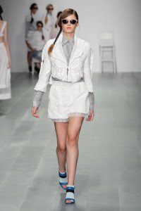 Ruched white mini dress